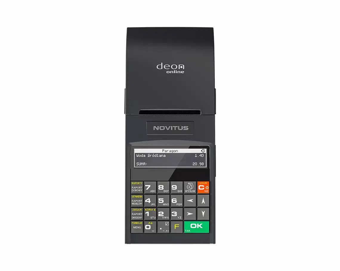 Novitus Deon Online
The Novitus Deon fiscal printer is a device that is dedicated to both stationa