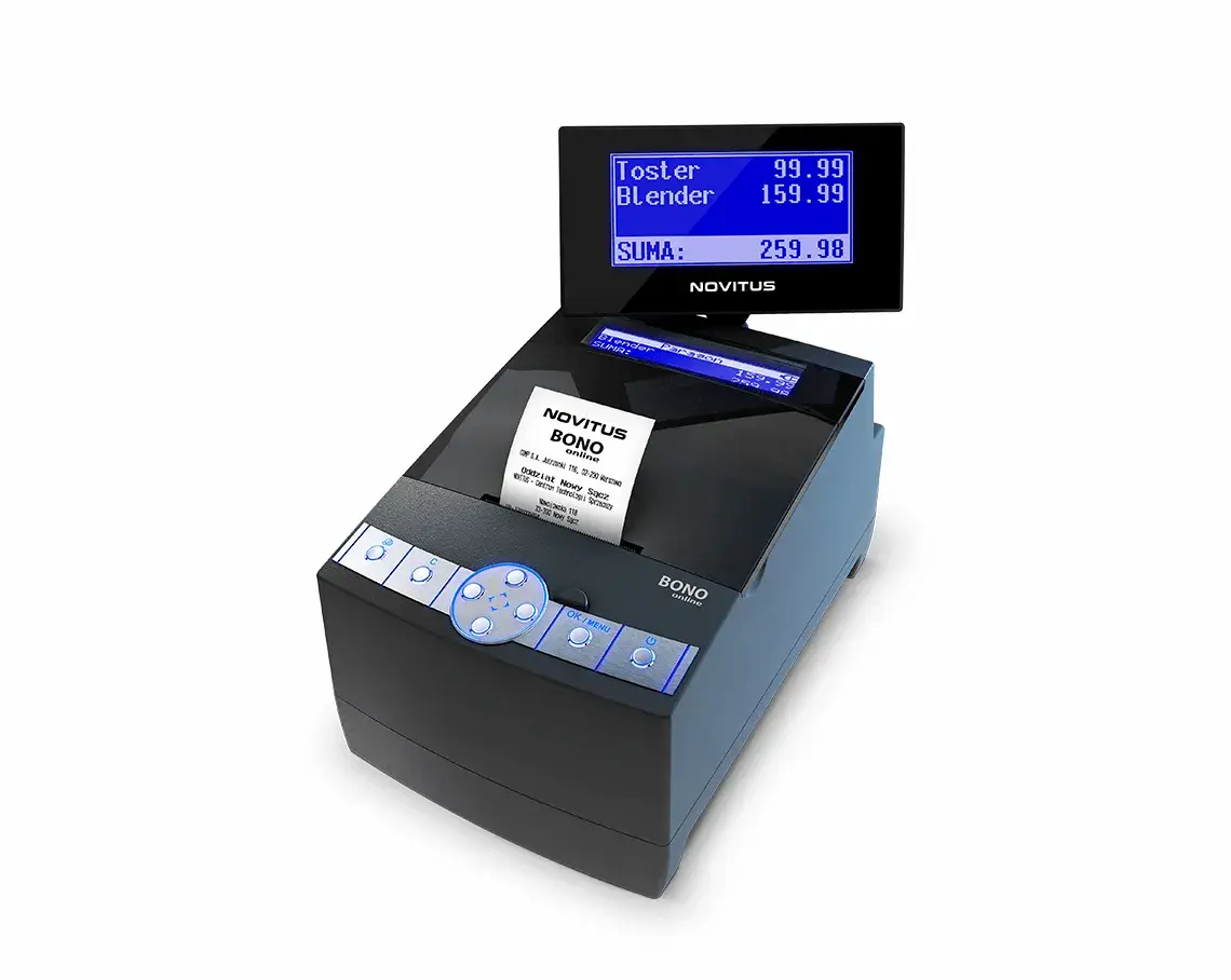 Novitus Bono Online
Der Bono Online Fiskaldrucker ist ein modernes und funktionales Gerät, das mit