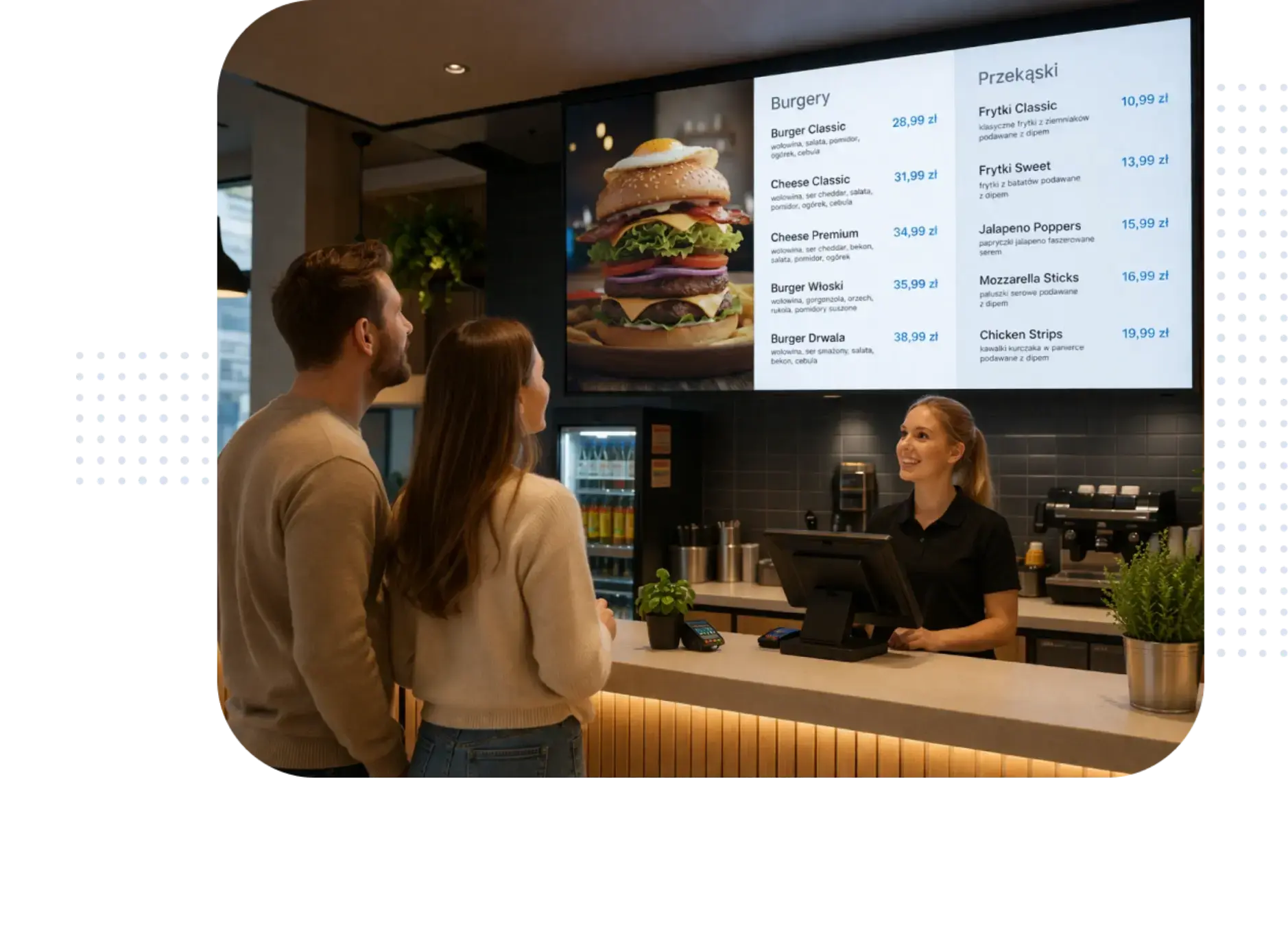  Cyfrowe Menu Boardy - nowoczesne menu w zasięgu wzroku. 
Wyświetlaj swoje menu na ekranach i t