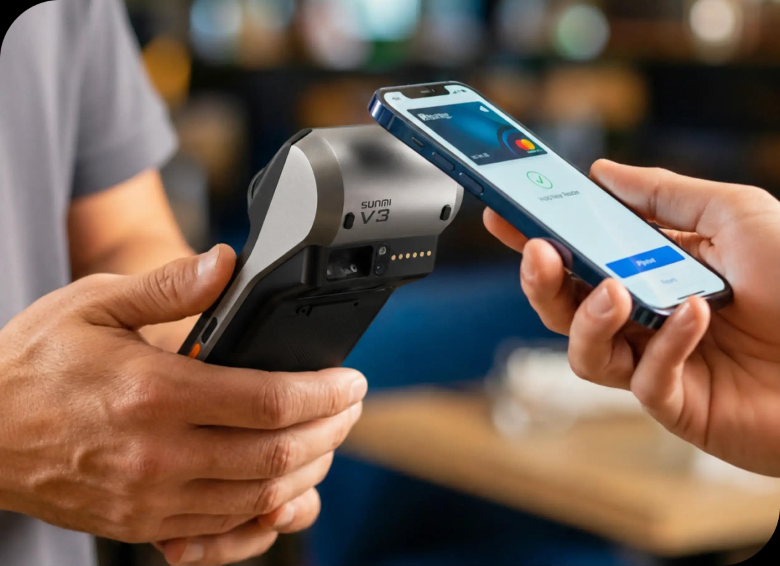 Płatność telefonem na terminalu Sunmi V3 w GoPOS Payments