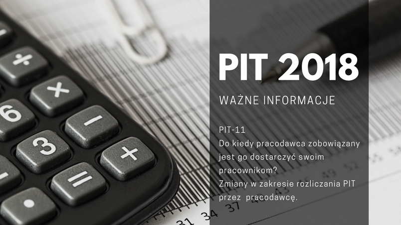 PIT 2018 – ważne informacje