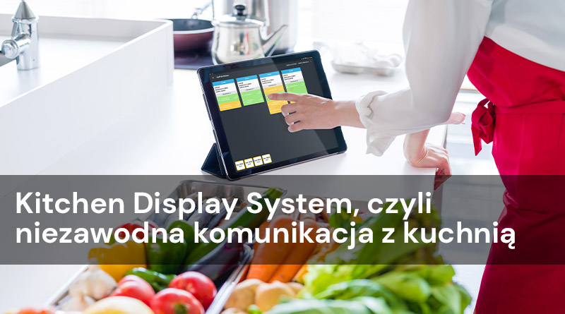 System KDS w kuchni lokalu.