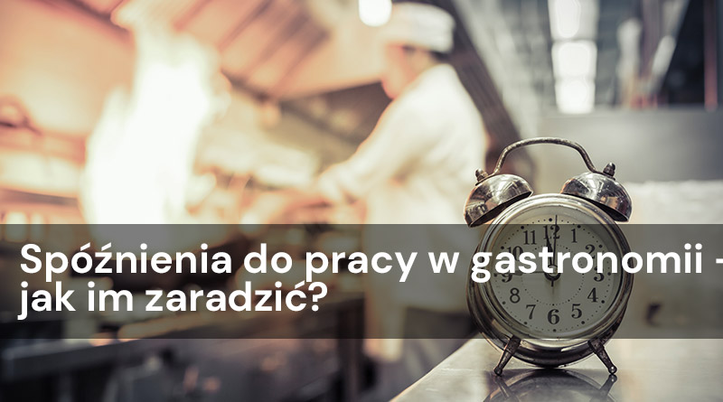 zegar na pierwszym planie z kucharzem w tle