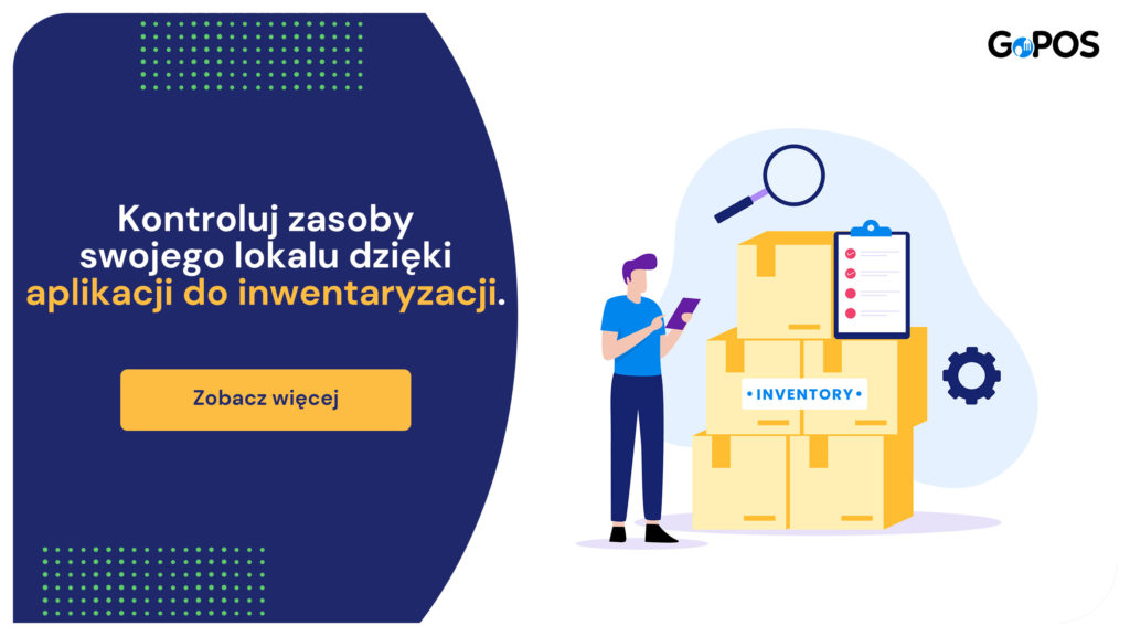 pracownik przeprowadza inwentaryzację