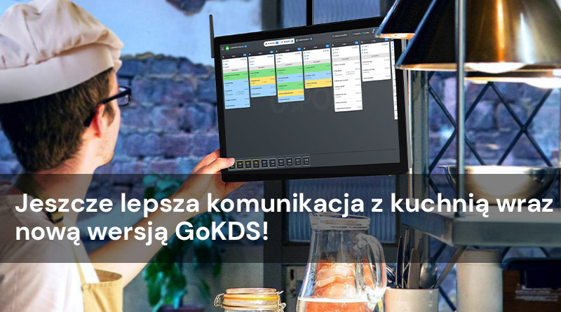 Kucharz odbierający zamówienia wraz z GoKDS.