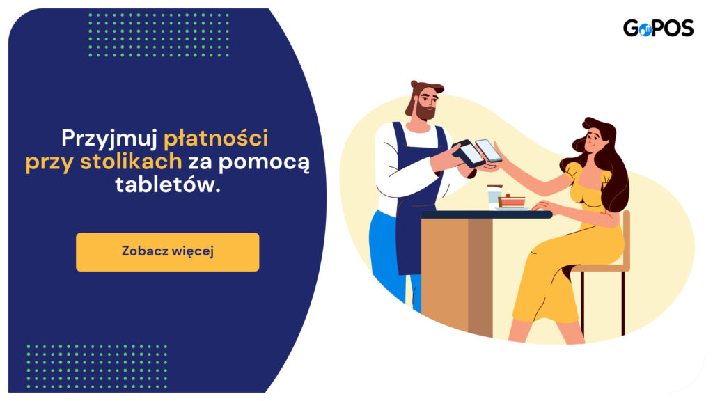 kelner przyjmuje płatność