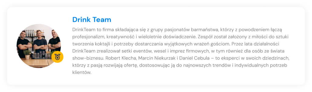 Szkolenie powstało we współpracy z Drink Team