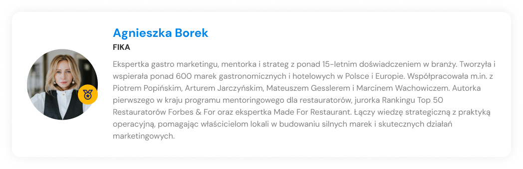 Agnieszka Borek – ekspertka gastro marketingu, prelegentka Akademii GoPOS